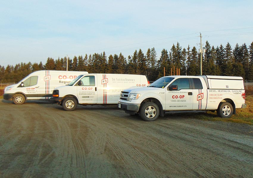 The Co-op Regionale fleet of service vehicles.